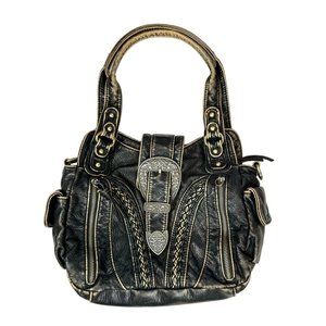 Montana West Select Buckle Collection Leather Concealed Carry Shoulder Bag Purse